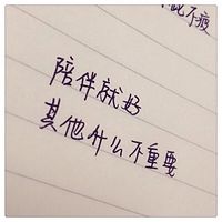 陪伴就好，其他什么都不重要