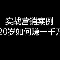 20岁如何赚一千万  实战营销案例