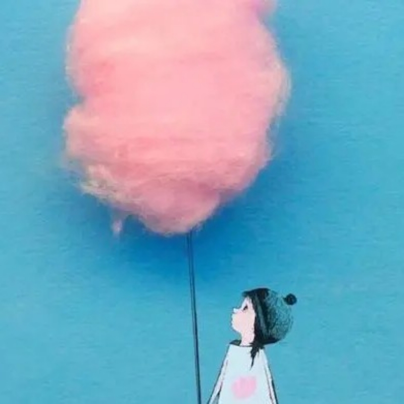 粉红的棉花糖