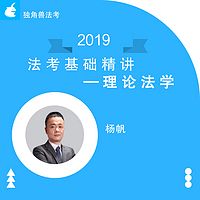 2019法考基础精讲理论法杨帆