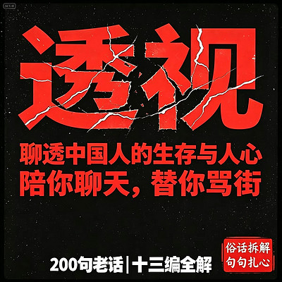 透视|聊透中国人的生存与人心(免费版)