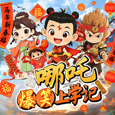 哪吒爆笑上学记｜爆笑神话丨少儿冒险成长