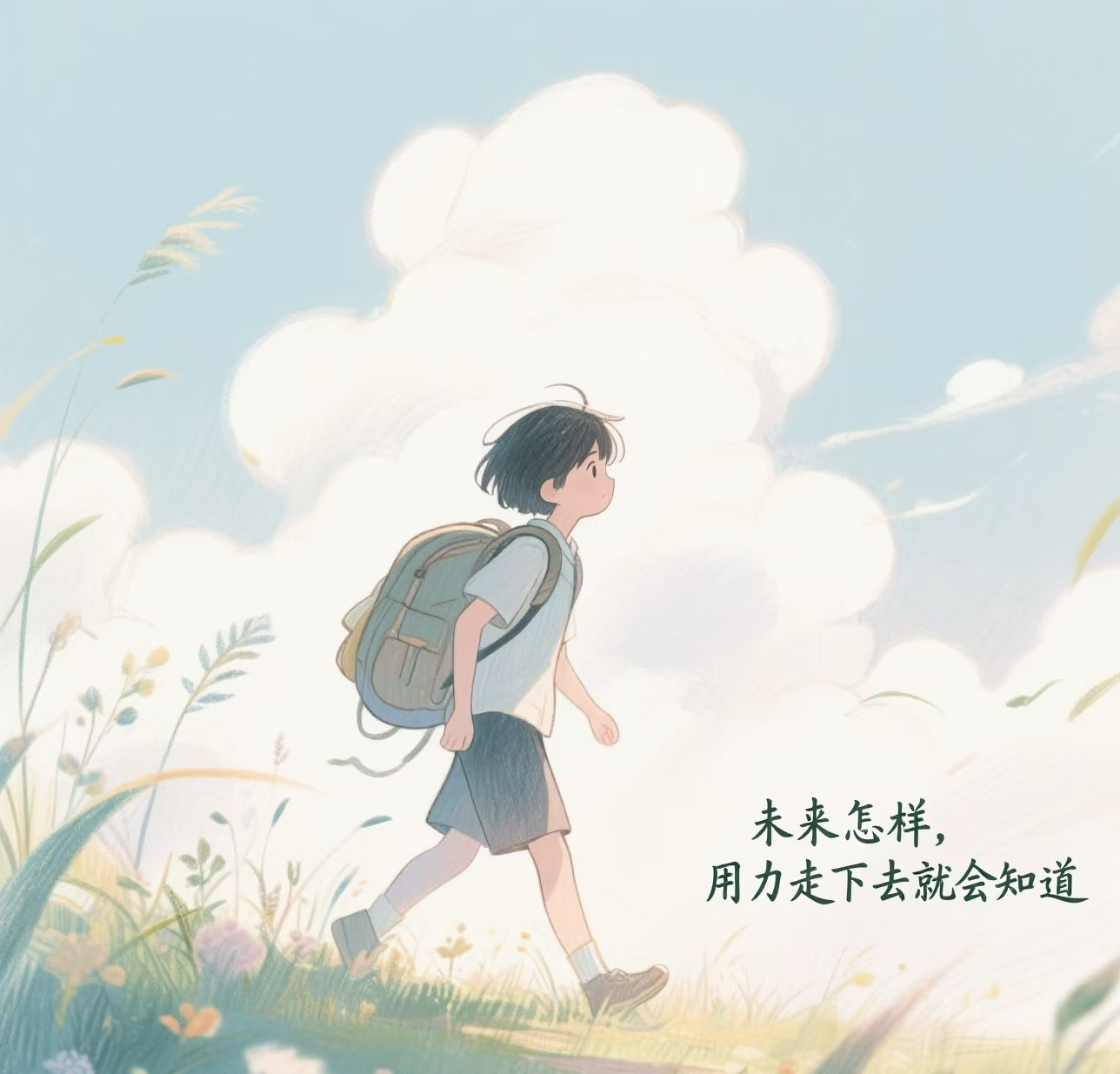 未来怎样，用力走下去就会知道