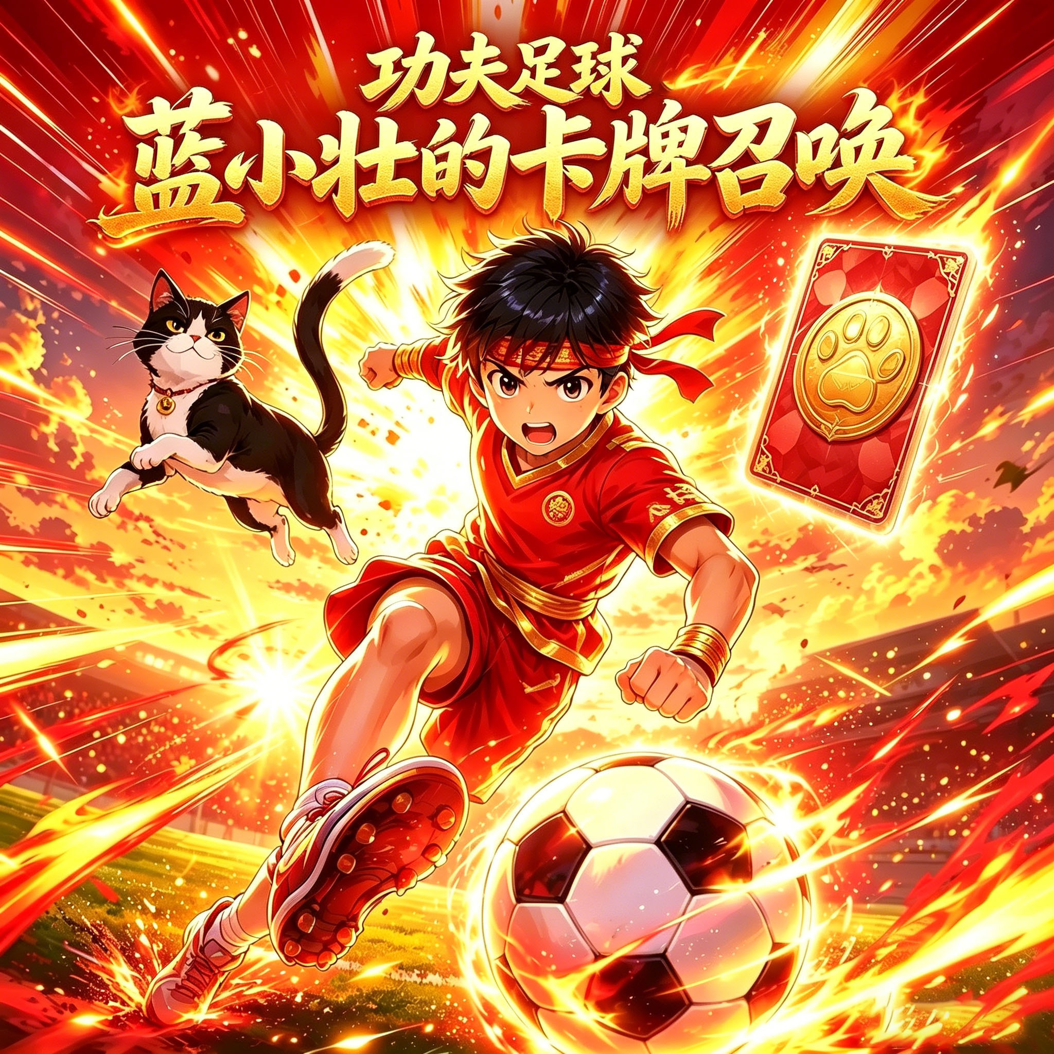 功夫足球：蓝小壮的卡牌召唤丨功夫女足同款