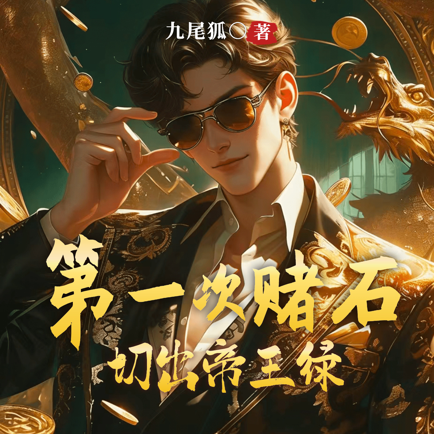 第一次赌石切出帝王绿