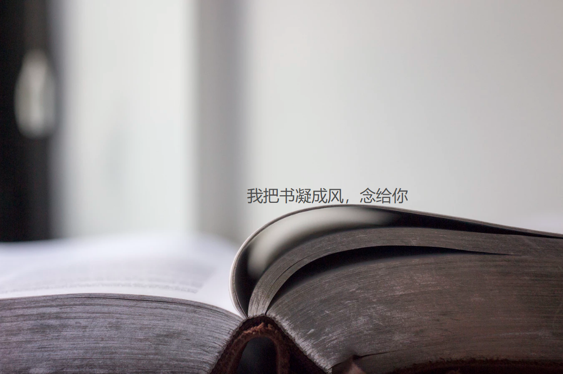 我把书凝成风，念给你