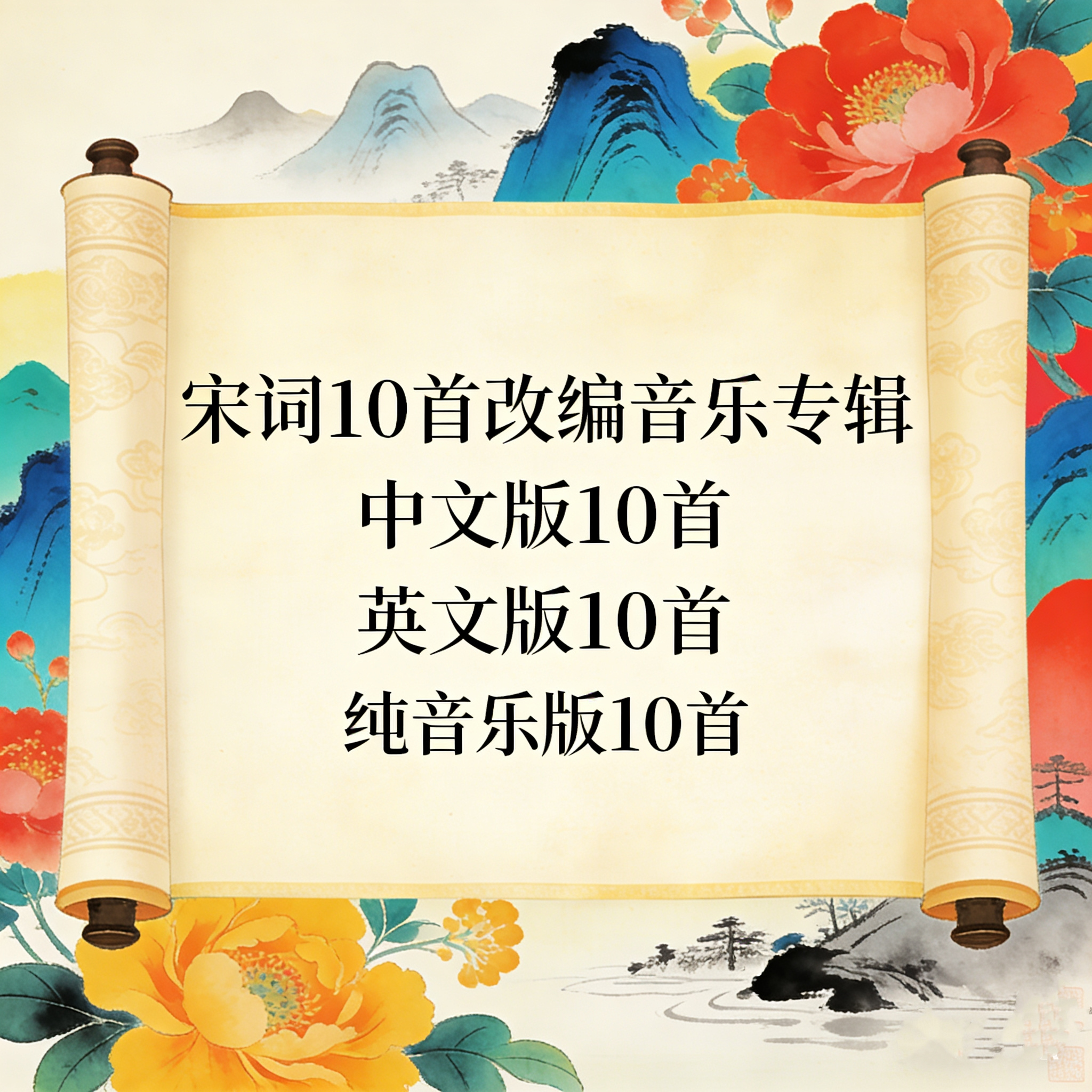 宋词10首改编音乐•中文，英语，纯音乐