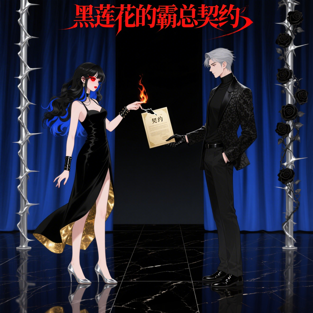 《黑莲花的霸总契约》