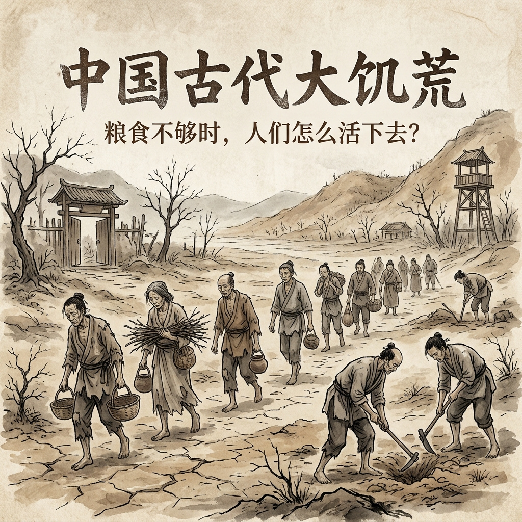 中国古代大饥荒：粮食不够时，人们怎么活下去？