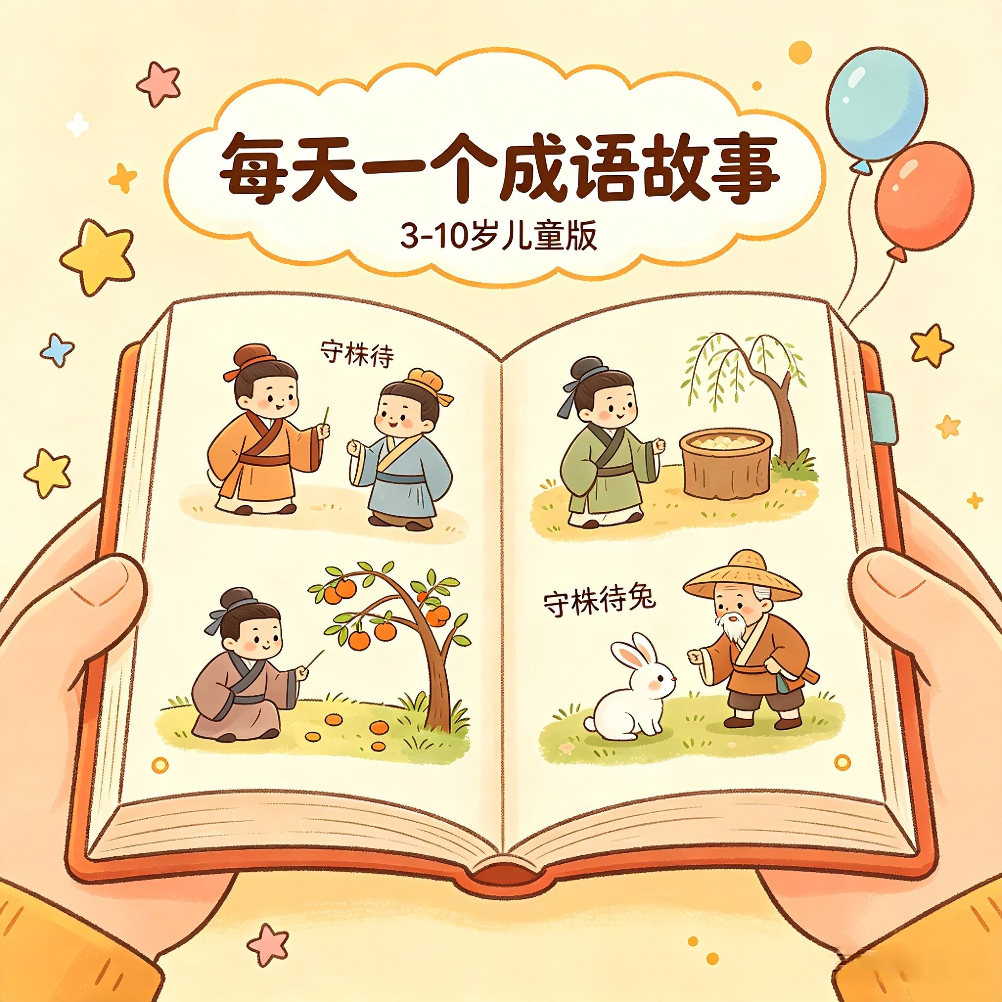 每天一个成语故事，3-10岁听