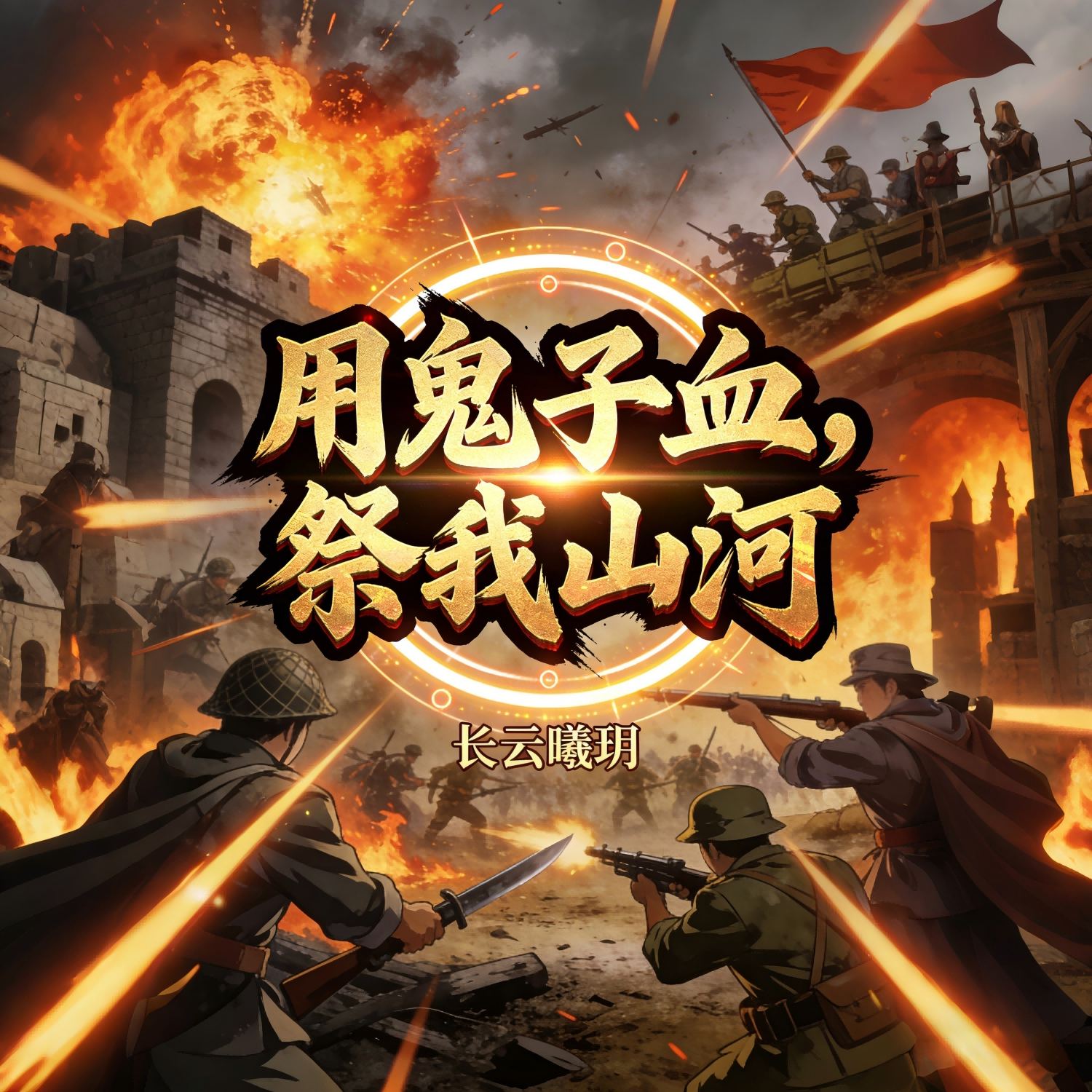 用鬼子血，祭我山河