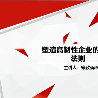 塑造高韧性企业的五大法则 塑造高韧性企业的五大法则