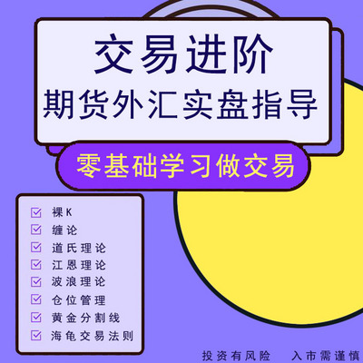 （交易进阶）期货外汇实战教学